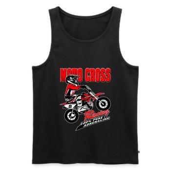 Children's motocross - KIDS MX - Men's Premium Organic Tank Top - black - Front - AI Model Male 178 light (178cm)