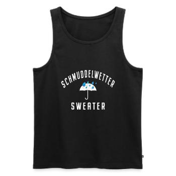Schmuddelwetter Sweater Regen Kuscheln Hamburg - Männer Premium Bio Tank Top - Schwarz - Vorne - AI Model Male 178 light (178cm)