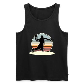 Basketball Basketballer - Männer Premium Bio Tank Top - Schwarz - Vorne - Michal (187cm)