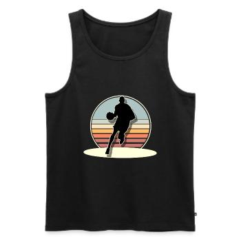 Basketball Basketballer - Männer Premium Bio Tank Top - Schwarz - Vorne - Michal (187cm)