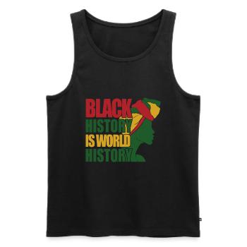 Black History Month Black History - Männer Premium Bio Tank Top - Schwarz - Vorne - AI Model Male 178 light (178cm)