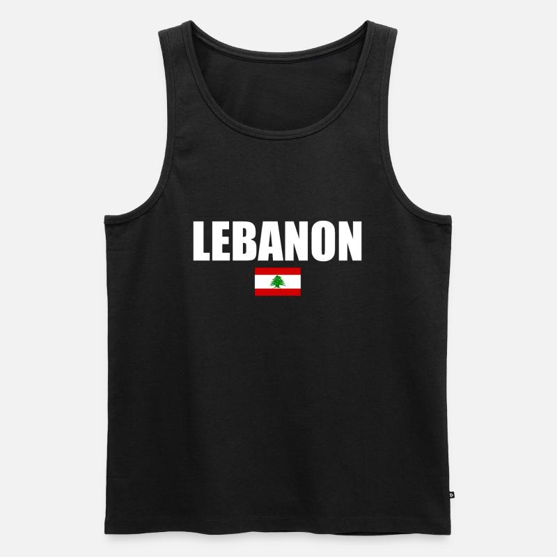 Libanon - Männer Premium Bio Tank Top - Schwarz