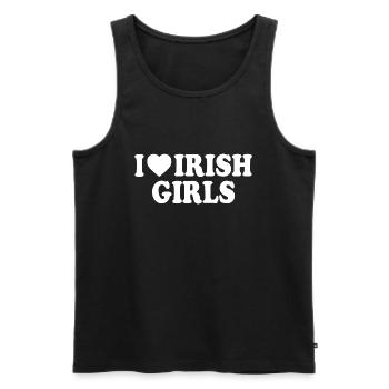 I love irish girls - Débardeur bio Premium Homme - noir - Devant - Michal (187cm)