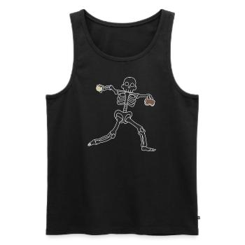 Baseball Pitcher Skelett - Männer Premium Bio Tank Top - Schwarz - Vorne - AI Model Male 178 light (178cm)