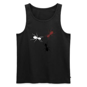 Ameisen - Männer Premium Bio Tank Top - Schwarz - Vorne - AI Model Male 178 light (178cm)