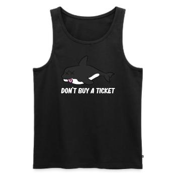 Don't buy a ticket - Orca - Débardeur bio Premium Homme - noir - Devant - Michal (187cm)