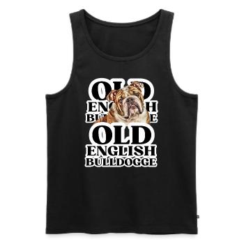 OLD ENGLISH BULLDOG Dog Dogs Bulldog - Men's Premium Organic Tank Top - black - Front - Michal (187cm)