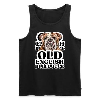 OLD ENGLISH BULLDOG Dog Dogs Bulldog - Men's Premium Organic Tank Top - black - Front - Michal (187cm)