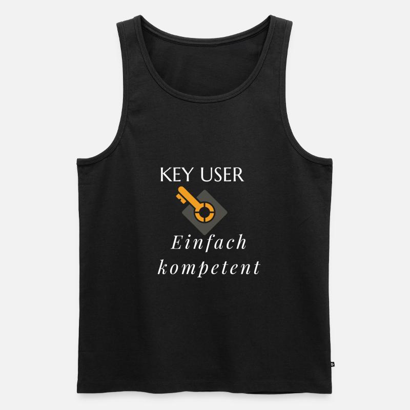 Key User - Männer Premium Bio Tank Top - Schwarz
