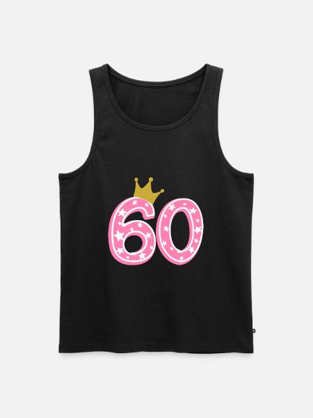 60 Krone 60° compleanno 60 anni - Canottiera ecologica premium da uomo - nero