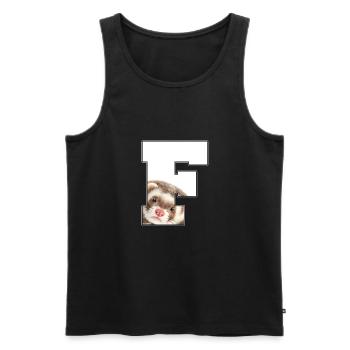 F Frettchen - Männer Premium Bio Tank Top - Schwarz - Vorne - Michal (187cm)