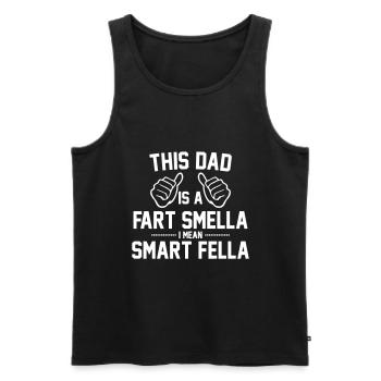 PÈRE SMART FELLA - Débardeur bio Premium Homme - noir - Devant - Michal (187cm)