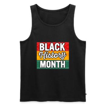 Black History Month Black History - Männer Premium Bio Tank Top - Schwarz - Vorne - AI Model Male 178 light (178cm)