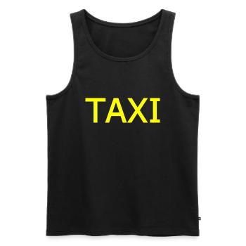 Taxi - Débardeur bio Premium Homme - noir - Devant - Michal (187cm)