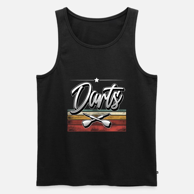 Darts - Männer Premium Bio Tank Top - Schwarz