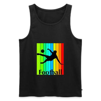 Football Fussball Soccer - Men's Premium Organic Tank Top - black - Front - Michal (187cm)