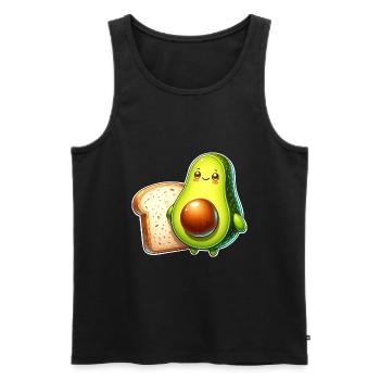 Avocado Toast - Männer Premium Bio Tank Top - Schwarz - Vorne - Michal (187cm)