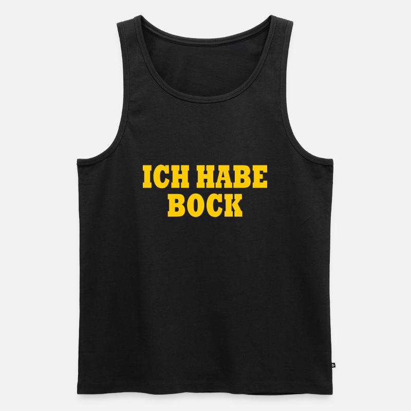 Ich habe bock - Männer Premium Bio Tank Top - Schwarz