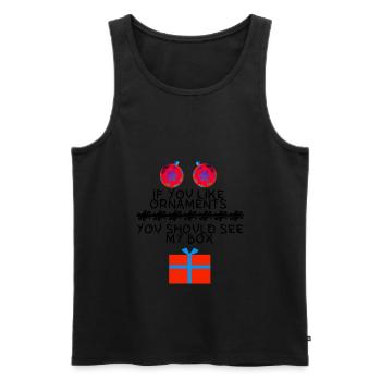 Ornaments Weihnachten Geschenk Box Weihnachtskugel - Männer Premium Bio Tank Top - Schwarz - Vorne - AI Model Male 178 light (178cm)