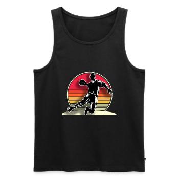 Handball Handballer - Männer Premium Bio Tank Top - Schwarz - Vorne - AI Model Male 178 light (178cm)