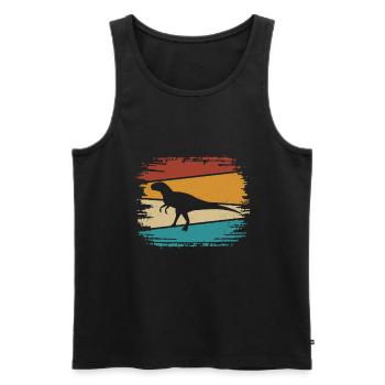 Velociraptor Dino Dinosaurs - Men's Premium Organic Tank Top - black - Front - Michal (187cm)