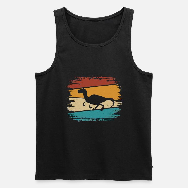 Velociraptor - Männer Premium Bio Tank Top - Schwarz