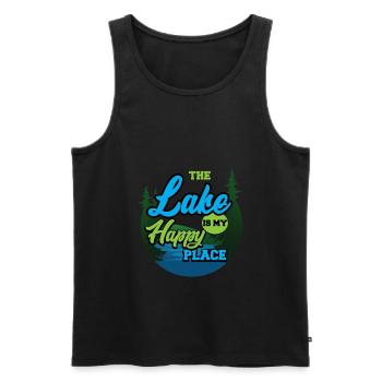 Der See ist mein liebster Ort - Männer Premium Bio Tank Top - Schwarz - Vorne - AI Model Male 178 light (178cm)