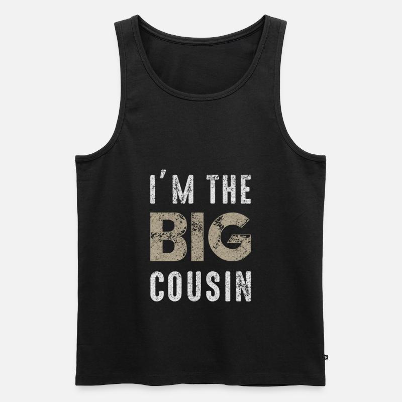 Ich bin der große Kusine - Männer Premium Bio Tank Top - Schwarz