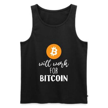 Bitcoin - Débardeur bio Premium Homme - noir - Devant - AI Model Male 178 light (178cm)