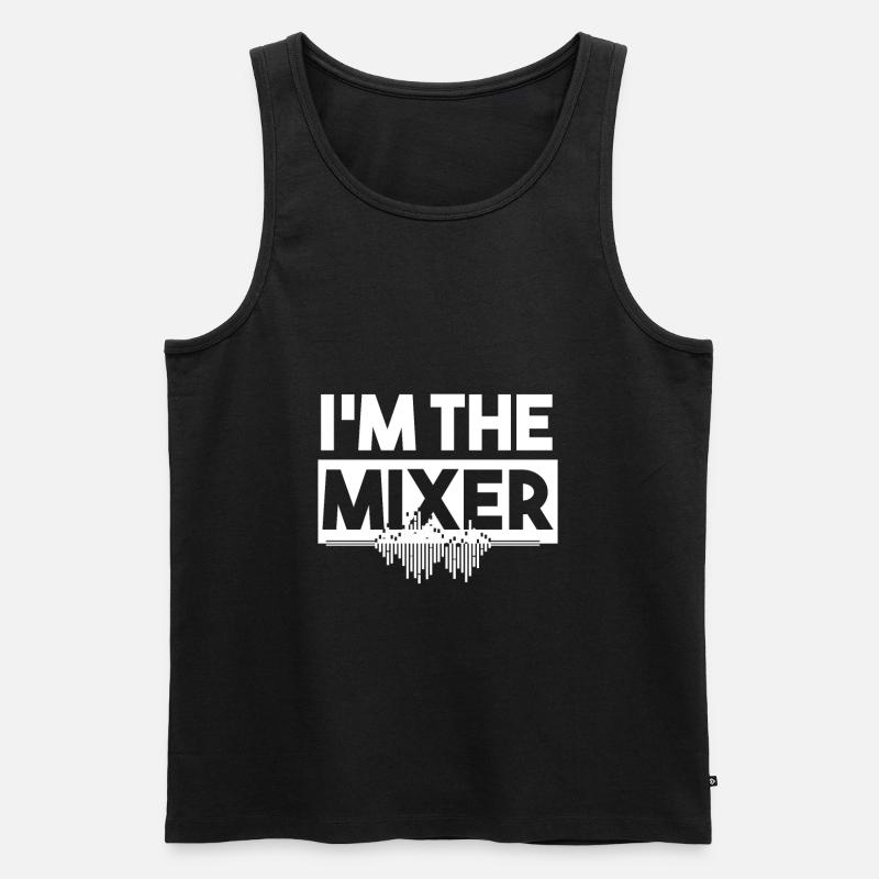 DJ - Männer Premium Bio Tank Top - Schwarz