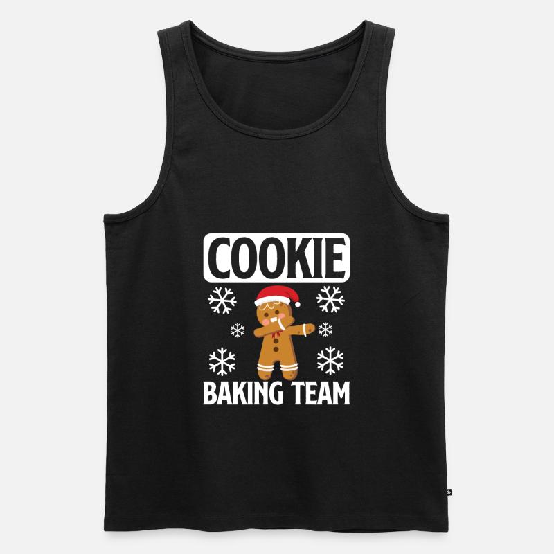 Dabbing Lebkuchen - Männer Premium Bio Tank Top - Schwarz