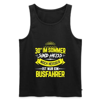 Busfahrer Bus fahren Busfahrer Geschenk Busfahrer - Männer Premium Bio Tank Top - Schwarz - Vorne - Michal (187cm)