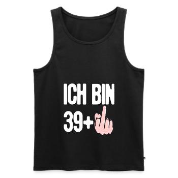 Ich bin 40 Jahre alt 40 Geburtstag 40 Jahre - Männer Premium Bio Tank Top - Schwarz - Vorne - Michal (187cm)