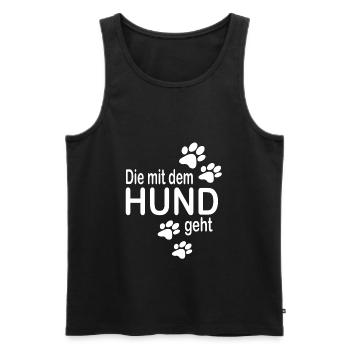 Hunde Spruch - Männer Premium Bio Tank Top - Schwarz - Vorne - AI Model Male 178 light (178cm)