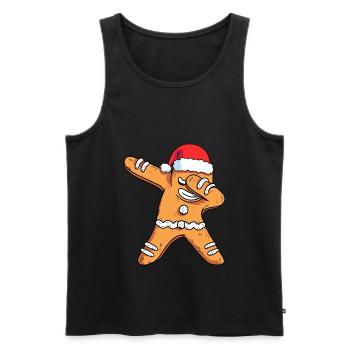 Tupfen Lebkuchen Santa Weihnachten - Männer Premium Bio Tank Top - Schwarz - Vorne - Michal (187cm)