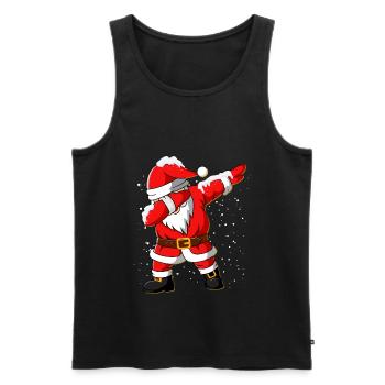 Weihnachtsmann tupfen Weihnachten - Männer Premium Bio Tank Top - Schwarz - Vorne - Michal (187cm)
