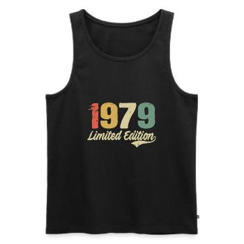 43rd birthday 43 years gift born in 1979 - Men's Premium Organic Tank Top - black - Front - Michal (187cm)