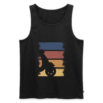 Scooter Tuning Moped Retro Mofa Roller Vintage - Männer Premium Bio Tank Top - Schwarz - Vorne - AI Model Male 178 light (178cm)