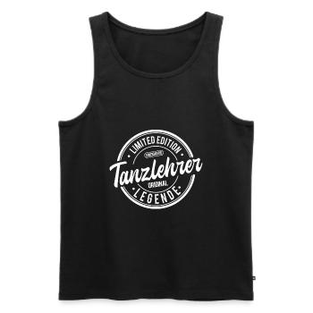 Tanzlehrer Legende Tänzerin Tanzschule Tänzer - Männer Premium Bio Tank Top - Schwarz - Vorne - Michal (187cm)