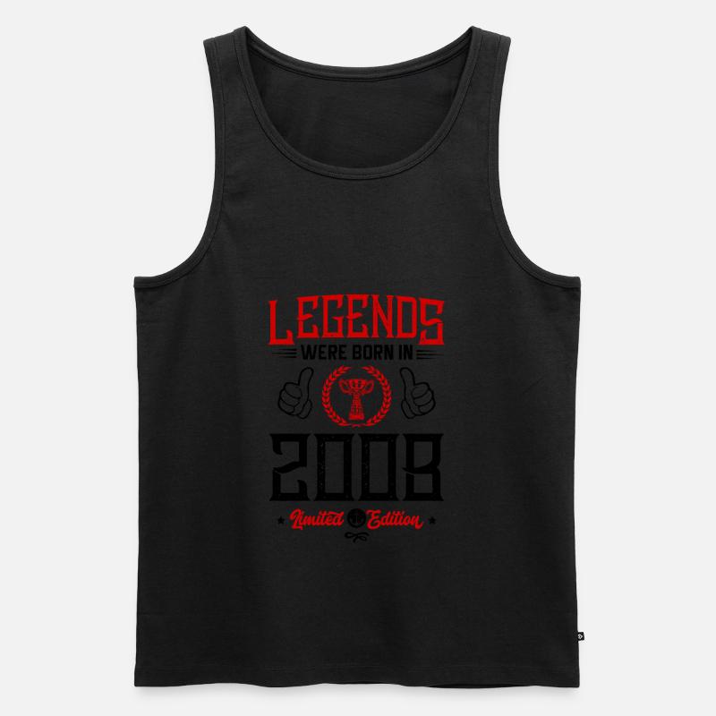 Born in 2008 legends - Débardeur bio Premium Homme - undefined