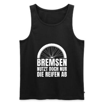 Mountainbike Downhill MTB Fahrrad Lustige Geschenk - Männer Premium Bio Tank Top - Schwarz - Vorne - Michal (187cm)