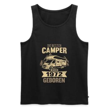 50. Geburtstag Camper 1972 Camping 50 Jahre - Männer Premium Bio Tank Top - Schwarz - Vorne - AI Model Male 178 light (178cm)