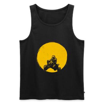 ATV Silhouette Quad Sun Gift - Men's Premium Organic Tank Top - black - Front - Michal (187cm)