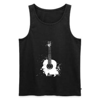 Guitarist Guitar Player Vintage Guitar - Men's Premium Organic Tank Top - black - Front - Michal (187cm)