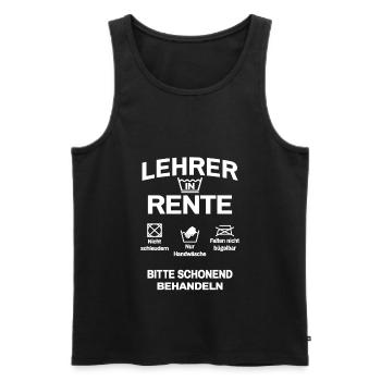Lehrer in Rente - Männer Premium Bio Tank Top - Schwarz - Vorne - Michal (187cm)