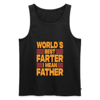 World's Best Farter I Mean Father - Men's Premium Organic Tank Top - black - Front - Michal (187cm)