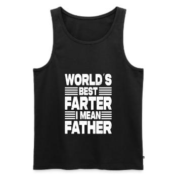 World's Best Farter I Mean Father - Men's Premium Organic Tank Top - black - Front - Michal (187cm)