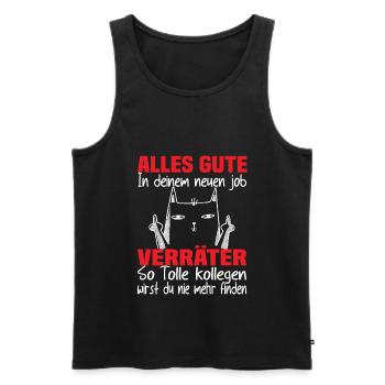 Jobwechsel Alles Gute In Deinem Neuen Job Verräter - Männer Premium Bio Tank Top - Schwarz - Vorne - Michal (187cm)
