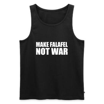 Make falafel not war - Men's Premium Organic Tank Top - black - Front - AI Model Male 178 light (178cm)
