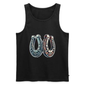 Horseshoe - Men's Premium Organic Tank Top - black - Front - Michal (187cm)